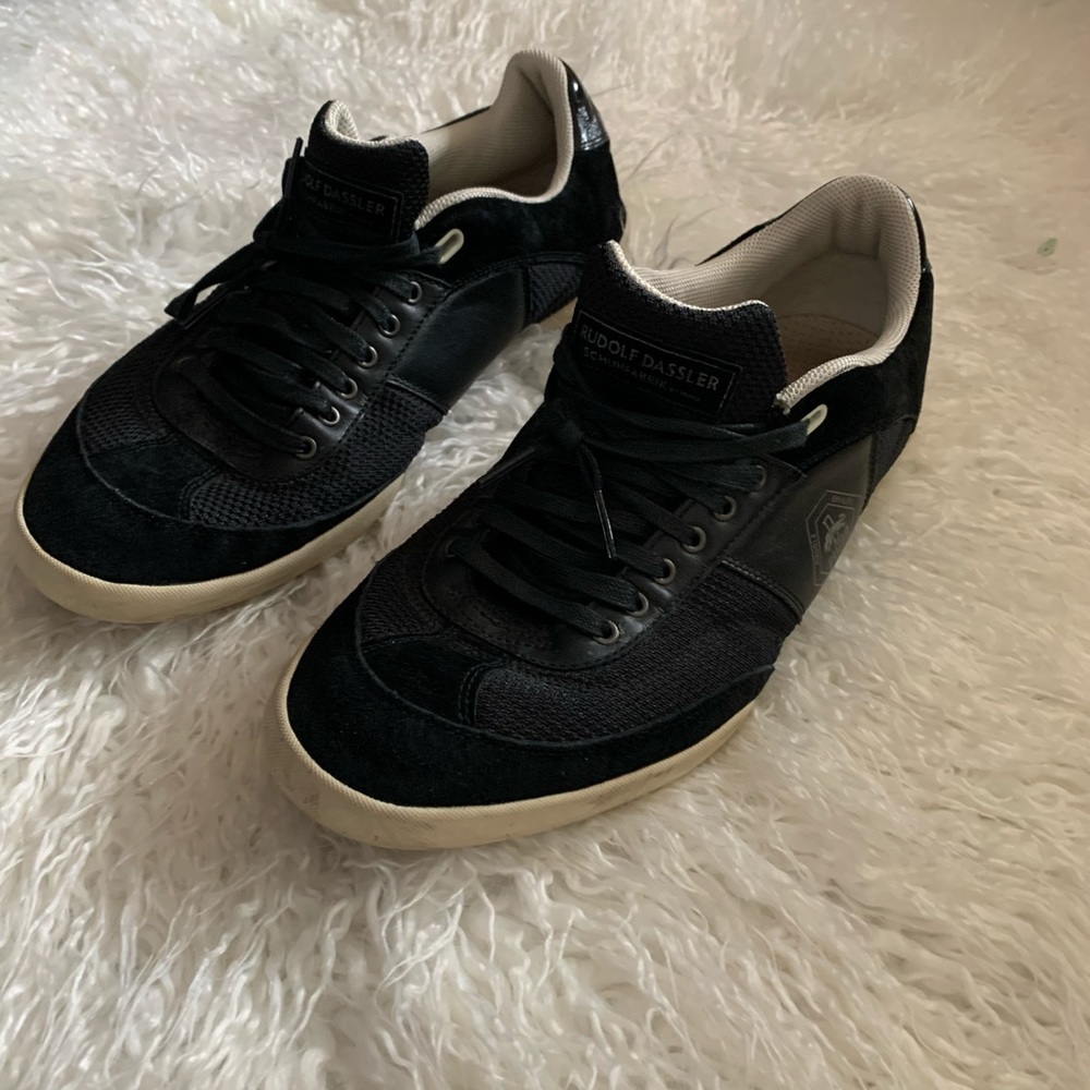 Rudolf Dassler Black suede puma sneakers (bins11)